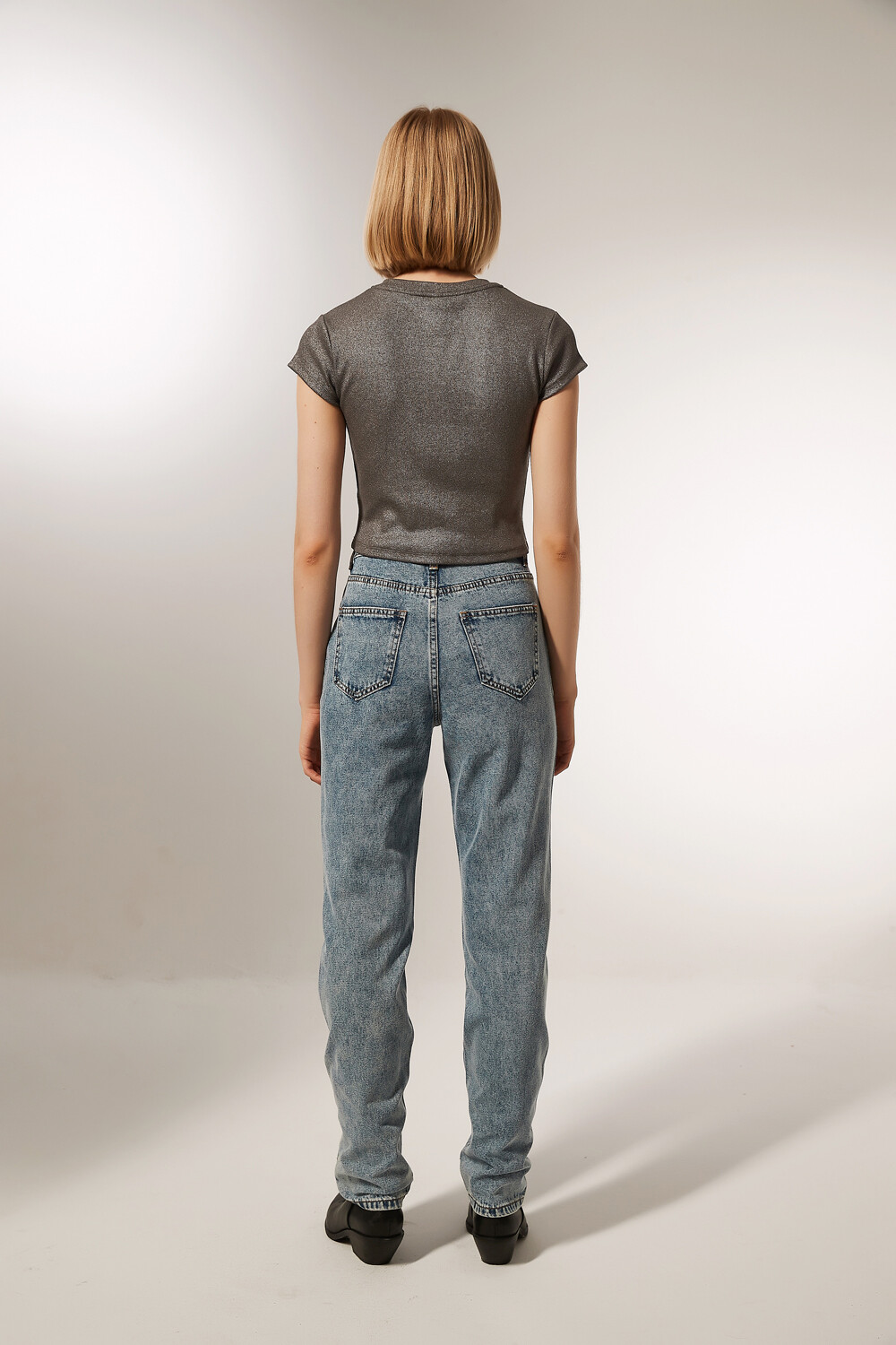 Pantalon Gera Azul Grisaceo
