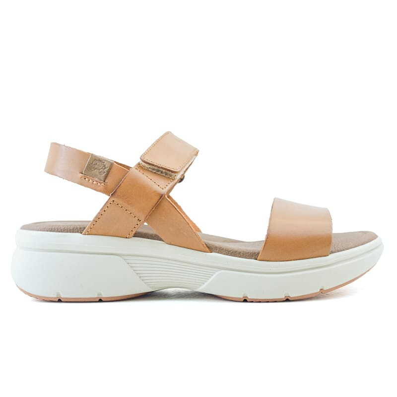 Sandalias Country Tira Ancha Con Velcro de Mujer - 24202 Marron-naranja