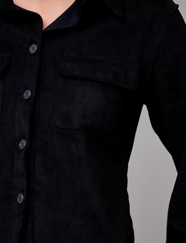 Chaqueta Suede NEGRO