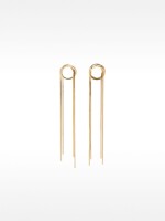 Pendientes Largos Entrelazados dorado