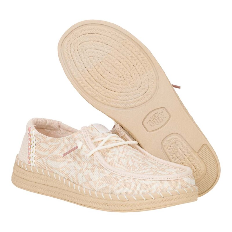 Wendy Espadrille Retro Palm - Mujer Pale Pink/white