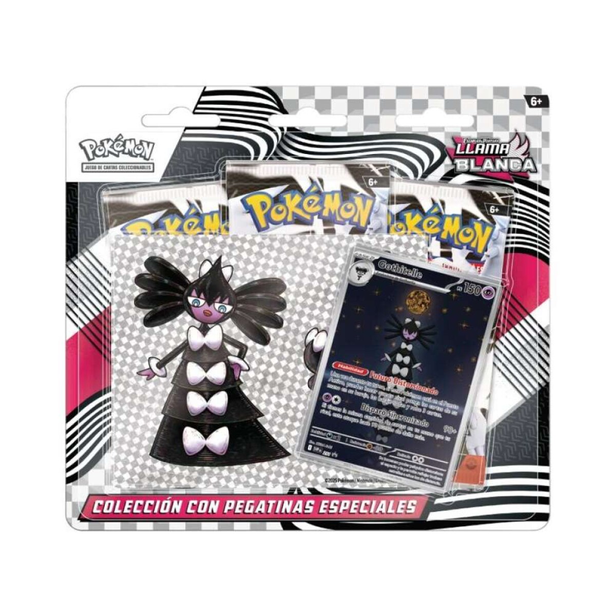 Pokemon Llama Blanca Coleccion Con Calcomanias - Gothitelle 