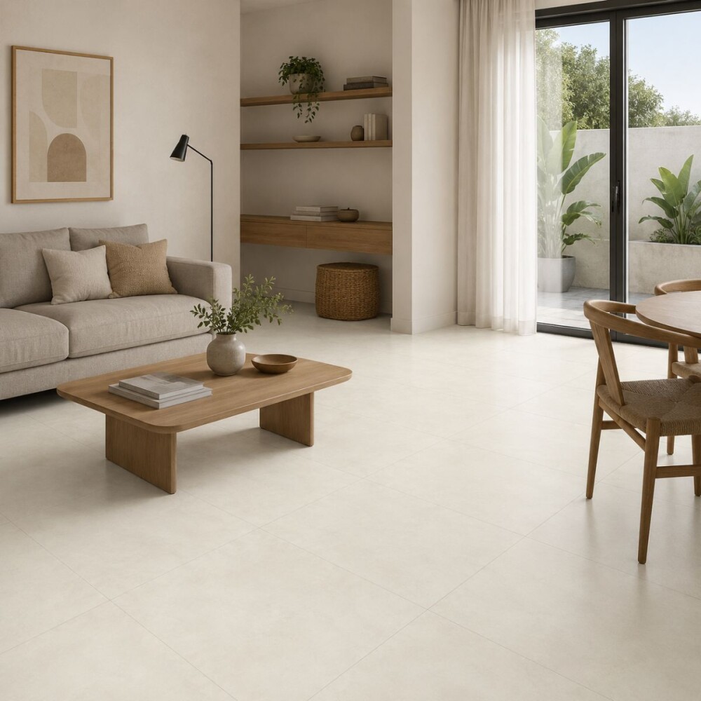 Cerámica City Off White 53x53 cm Satinada y Rectificada Cerámica City Off White 53x53 Cm Satinada Y Rectificada