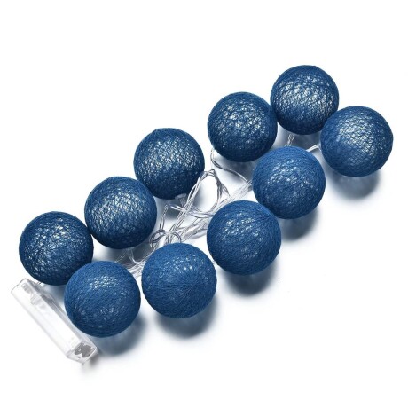 Guirnalda Con Luces Azul 6cm<br /> 10pcs. Guirnalda Con Luces Azul 6cm<br /> 10pcs.