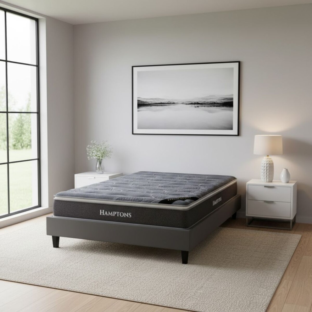 Sommier 2 Plazas Hamptons Hybrid Silver 