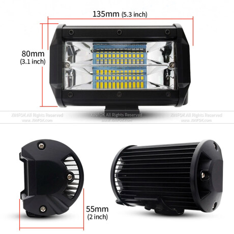 FARO CAMINERO - BARRA 13x7CM 24 LED 75W 3500LM 12/24V DUNCAN FARO CAMINERO - BARRA 13x7CM 24 LED 75W 3500LM 12/24V DUNCAN