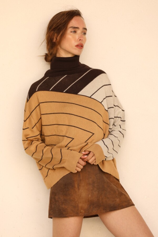 Polera Diagonal Chocolate