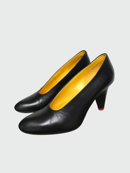 PUMP 90 PETAL HEEL KIDSKIN Celeste