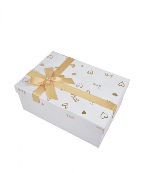 Caja rigida - 15,5x22,5x9,5 cm - heart BLANCO