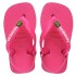 Ojotas Havaianas Baby Brasil Logo Rosado