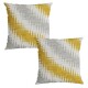 Set x2 funda de almohadones lisa 43 x 43 cm RAYAS MOSTAZA