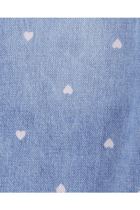 Enterito jean diseño corazones. Talles 3-24M Sin color