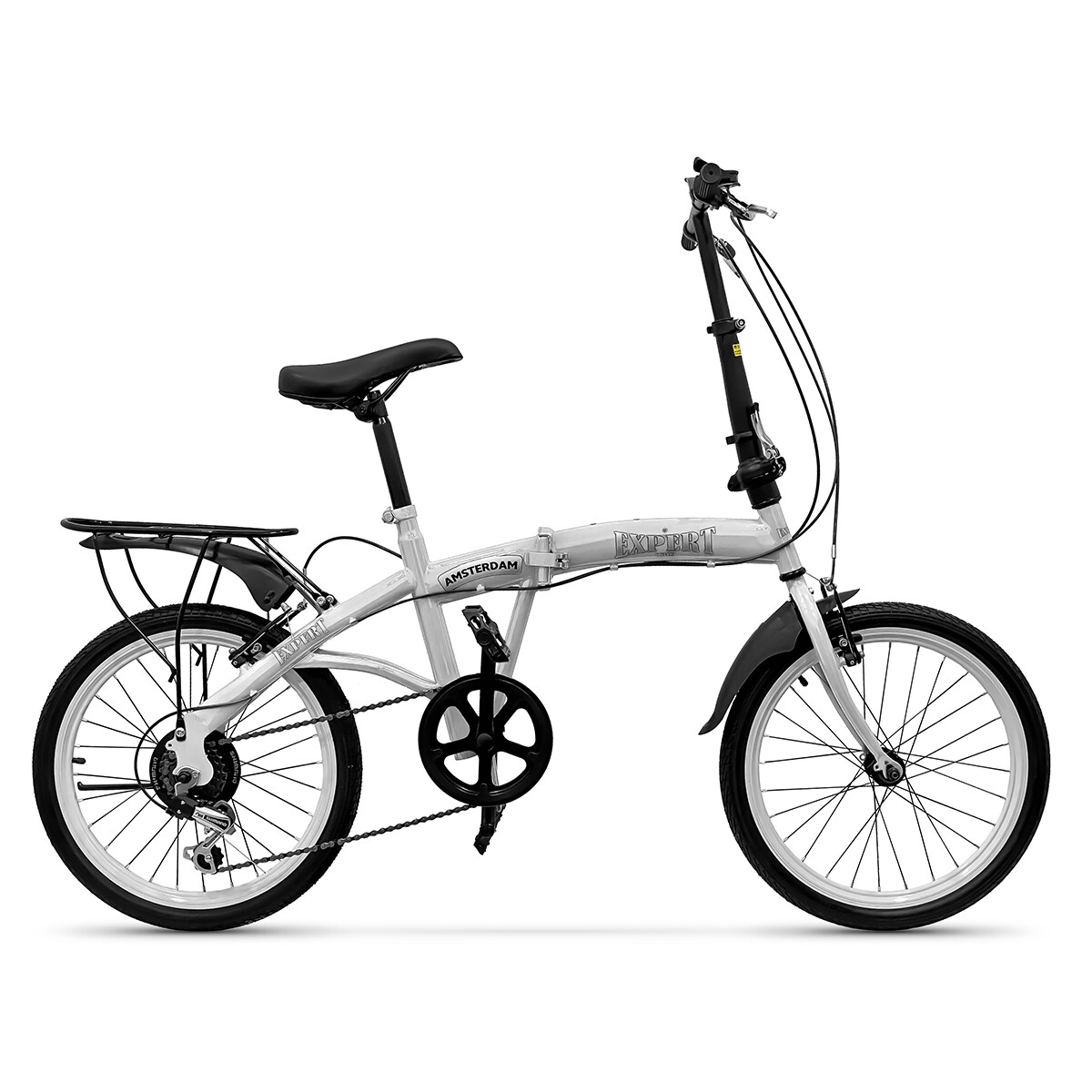 Bicicleta Plegable Expert Amsterdam Rodado 20 C/Cambios Varios Colores - Blanco 