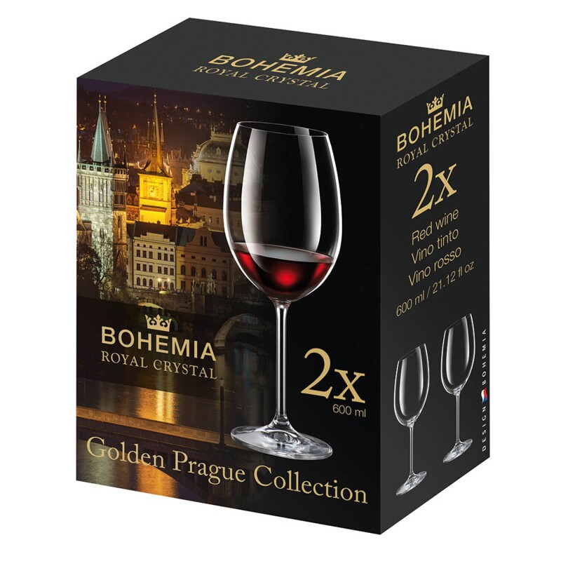 Set de 2 copas de cristal 600ml Bohemia Set de 2 copas de cristal 600ml Bohemia