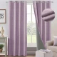Cortina 2 Paños 140 X 220 Cm Textura Lino Blackout Violeta