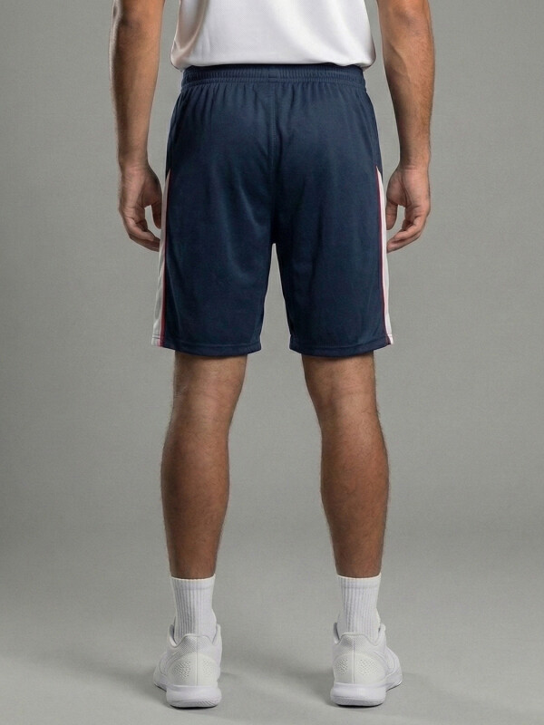 SHORT ALTERNATIVO BASKET 2025 NA Nacional Hombre Azul Marino, Blanco, Rojo