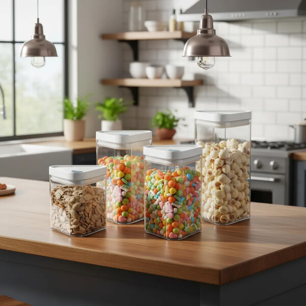 Juego de 4 Tarros Recipientes Hermetico Frascos Especiero cereales condimentos Cocina IMBACK Juego de 4 Tarros Recipientes Hermetico Frascos Especiero cereales condimentos Cocina IMBACK