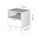 Mesa De Luz Dormitorio Nórdica 1 Cajón Grecia Beige