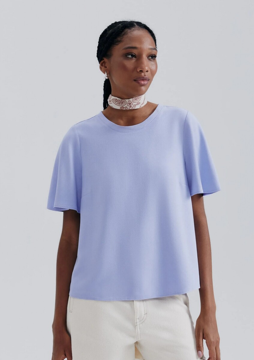 BLUSA CON MANGAS EVASÉ - VIOLETA 