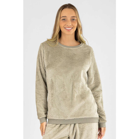Pijama leopard fleece Gris claro