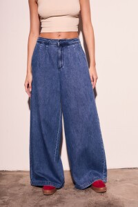 Jean Tiro Bajo Pinzas Denim
