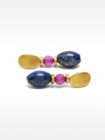 Pendientes Con Piedra Y Resina multicolor