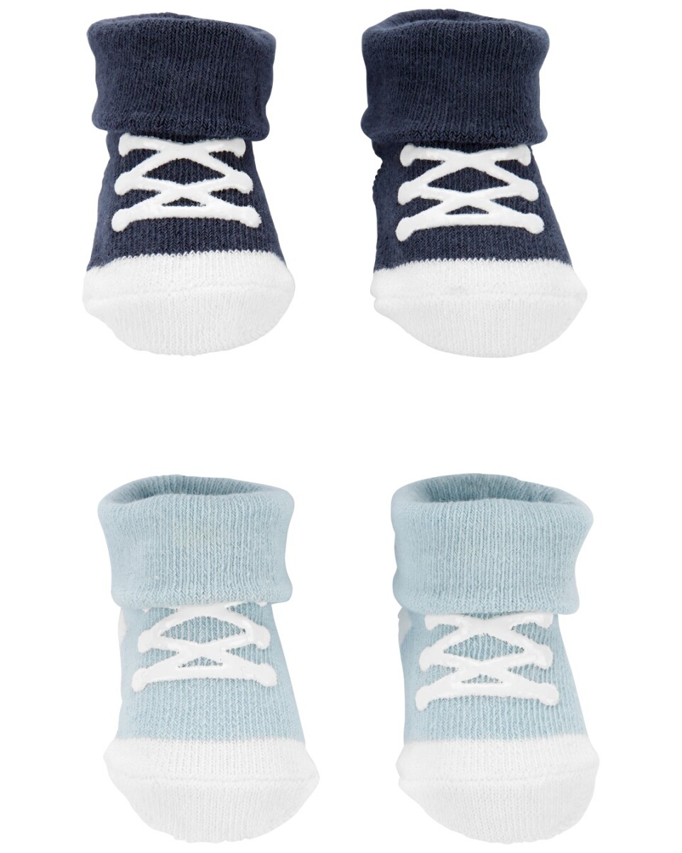 Pack X2 Pares de Media Carters con Puños - AZUL 