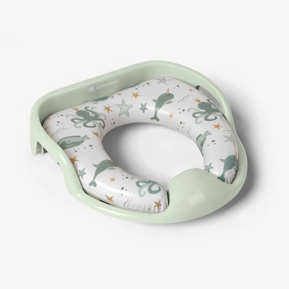 Reductor de inodoro acolchonado KIKKABOO verde