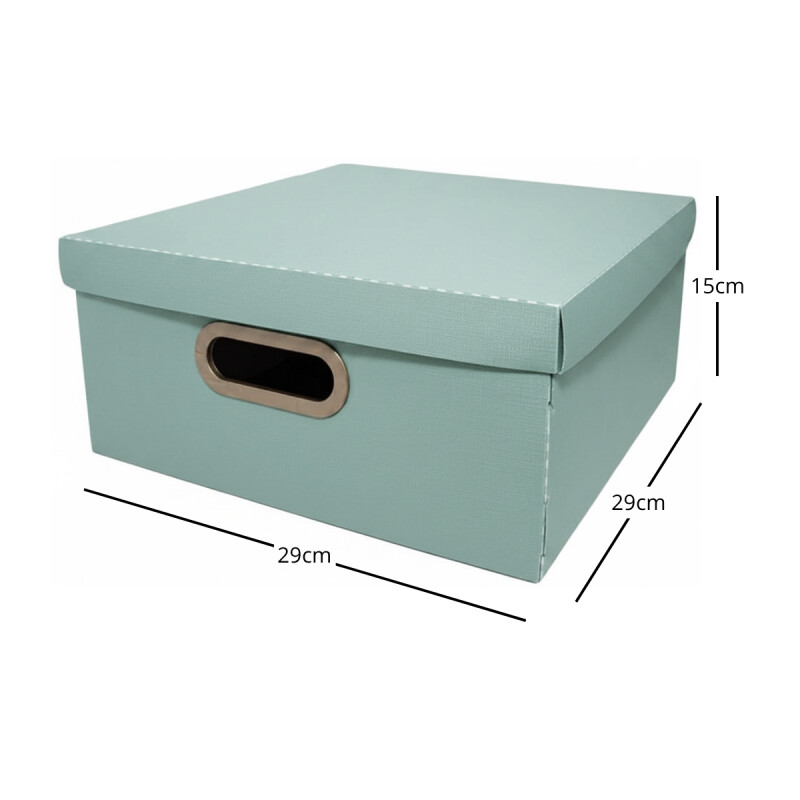 Caja organizadora Lino M 29cm x29cm x15cm VERDE