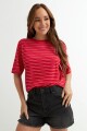 Remera a rayas ROJO