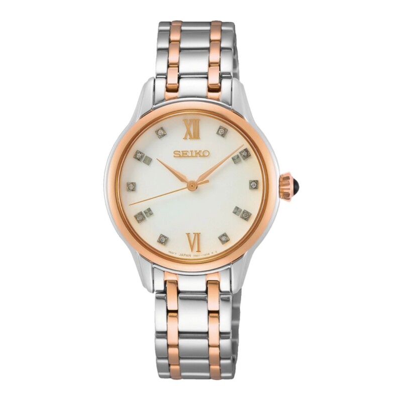 Reloj Seiko SRZ542P1 para dama con correa de acero Rosé