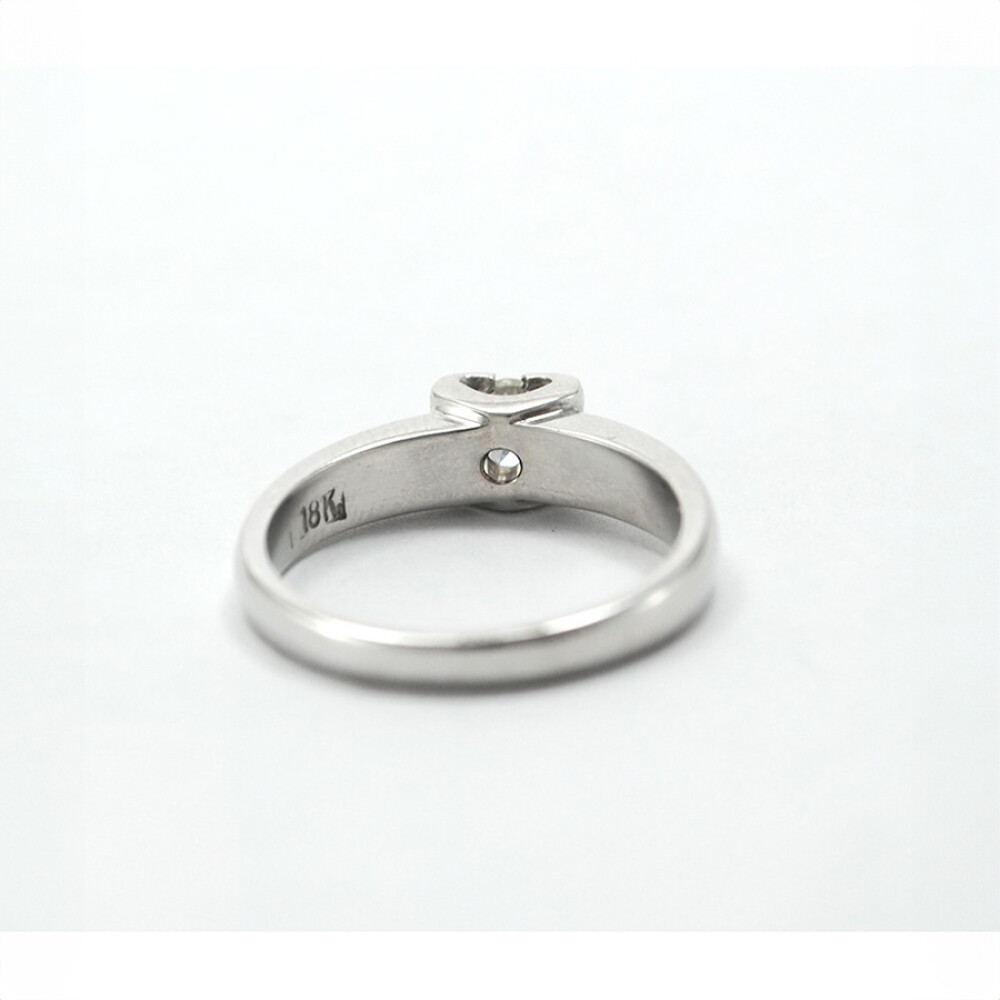 Anillo En Oro Blanco 18K Con Brillante Solitario Anillo En Oro Blanco 18K Con Brillante Solitario