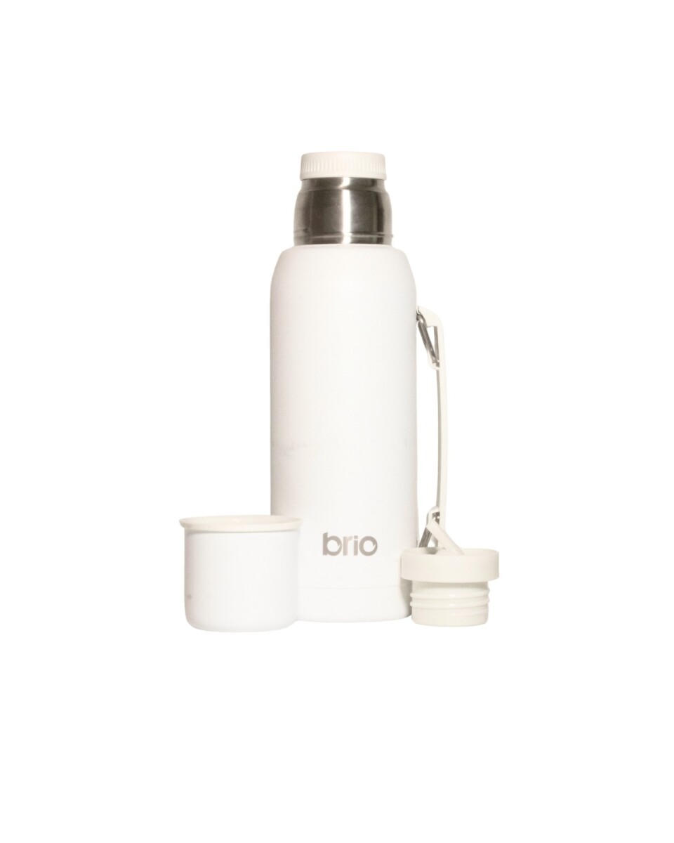 Termo 1 Litro Acero Inox brio Con Pico Cebador - Blanco 