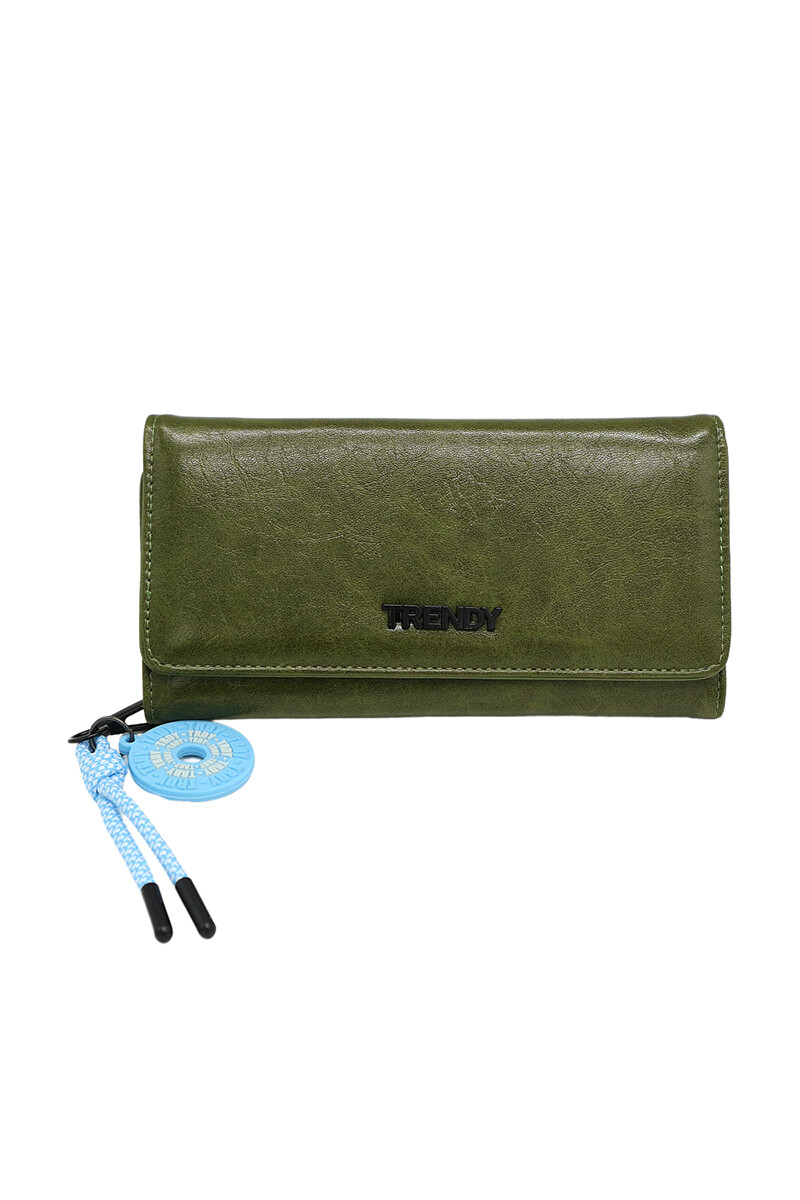 Billetera Trendy con llavero - Verde 