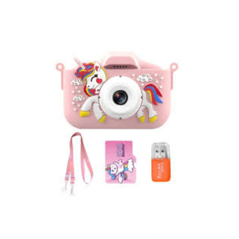Camara de fotos infantil unicornio Rosada