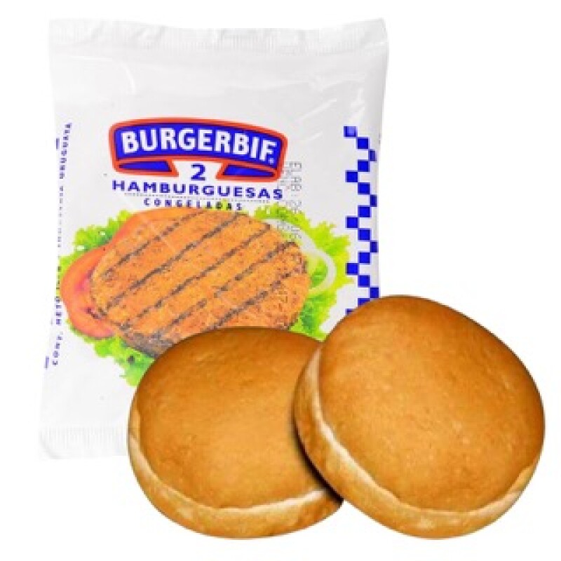Pack de 2 Hamburguesas Burgerbif + 2 Panes Pack de 2 Hamburguesas Burgerbif + 2 Panes