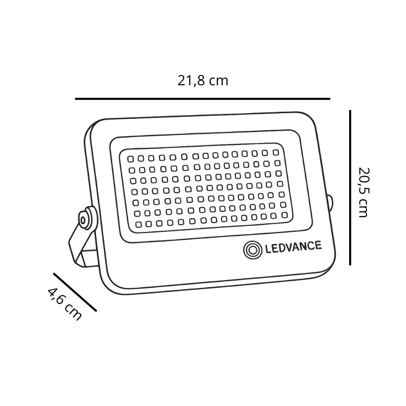 FOCO LED LEDVANCE OSRAM COMPACT G2 IP65 50W Foco LED LEDVANCE Compact IP65 50W CCT Negro