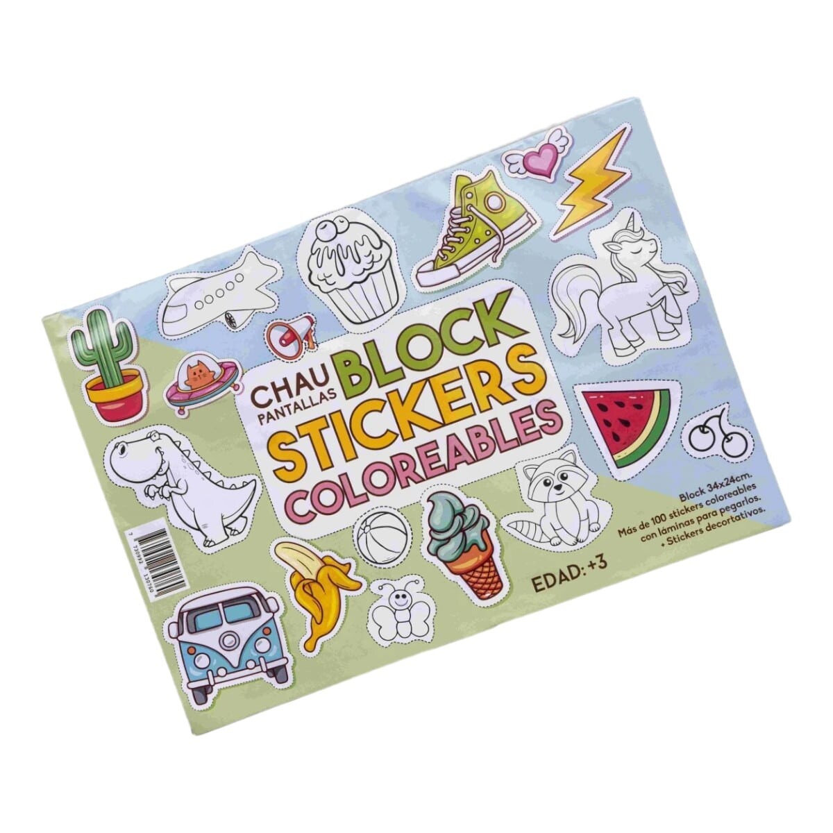 Block Para Colorear Stickers Chau Pantallas 
