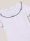Body Con Cuello De Popelin Hilo A Contraste Blanco