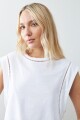 Musculosa con vainillas blanco