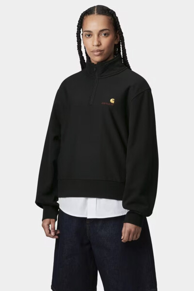 W' AMERICAN SCR. HIGH NECK SWT Negro