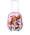 Mochila Infantil Paw Patrol 3D Con Carro 30 Cm Coral