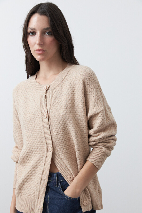 CARDIGAN TEODORA Beige Melange