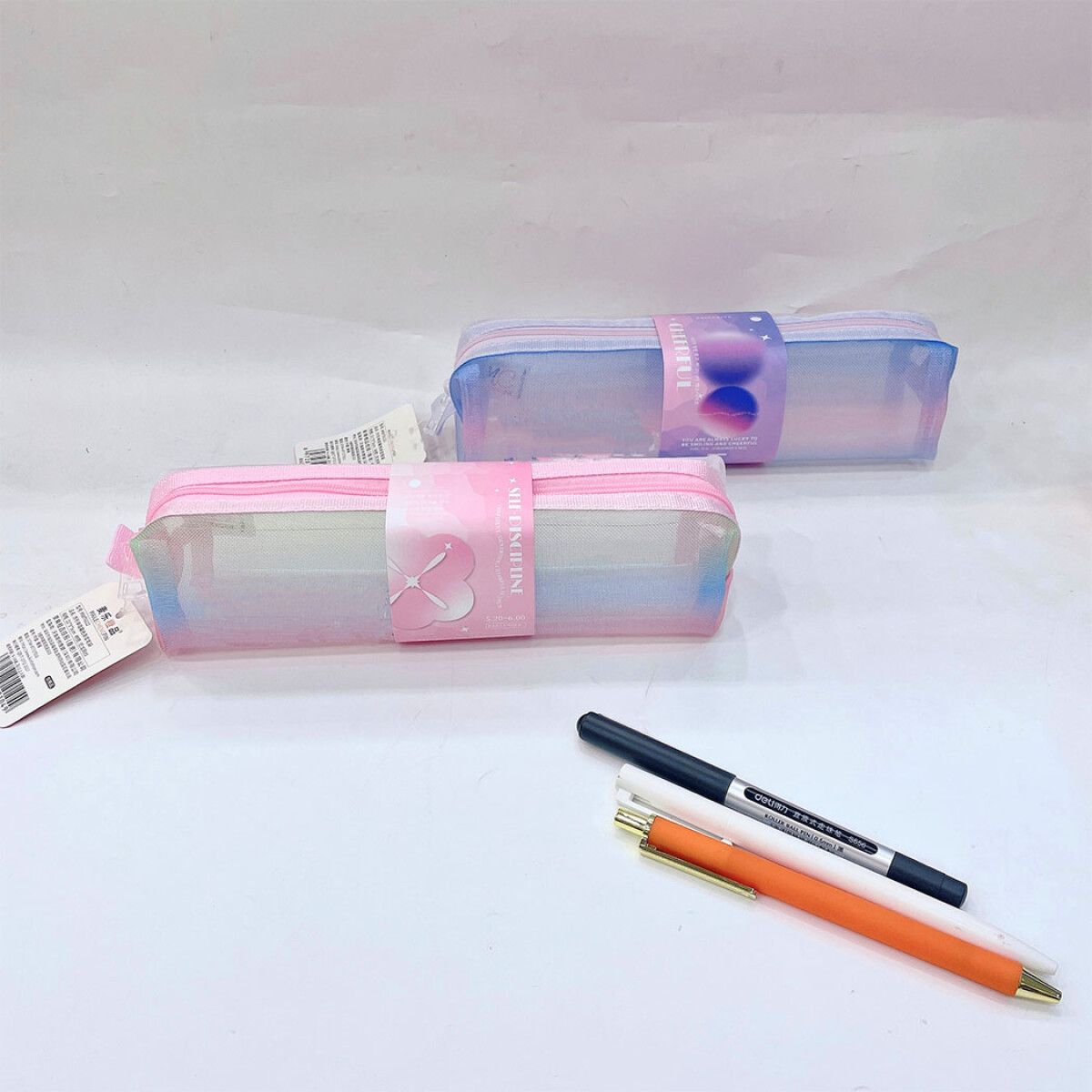 Cartuchera cuadrada - rosa 