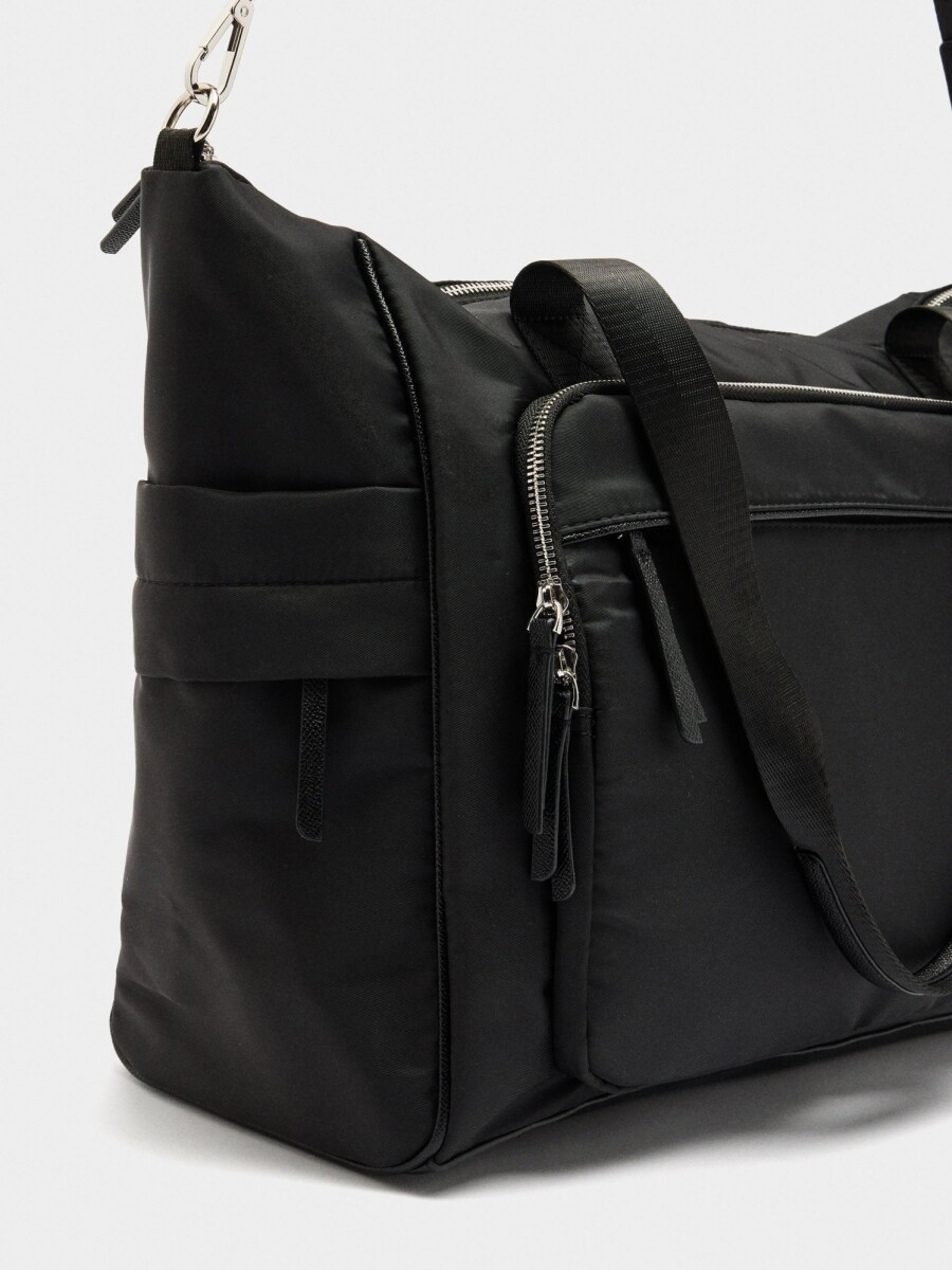 Bolso De Fin De Semana De Nylon negro