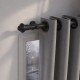 Barrote cortina metal Eurometal 2,0m + 2 soportes NEGRO