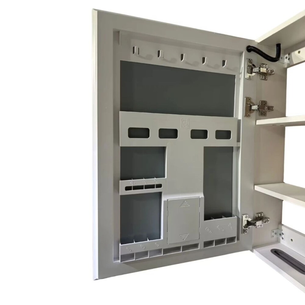 Mueble de baño suspendido Vip 80cm Blanco mesa gris y espejo botiquín 75 cm Vip blanco DMC Mueble De Baño Suspendido Vip 80cm Blanco Mesa Gris Y Espejo Botiquín 75 Cm Vip Blanco Dmc