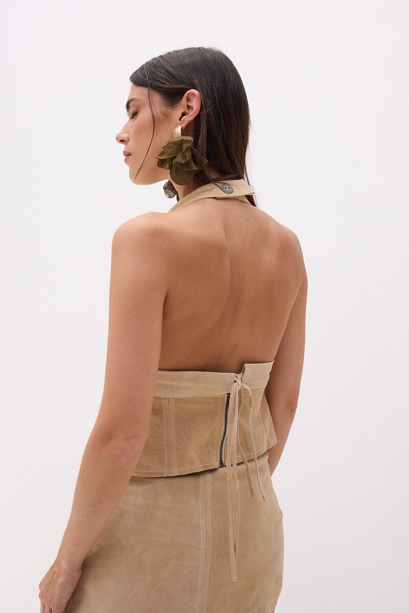 Top Largo Tach - Leather Beige