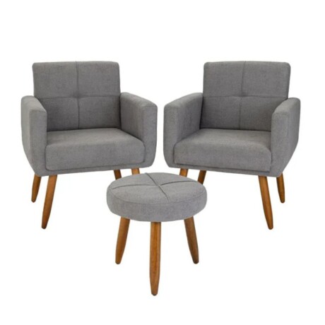 CONJUNTO DE POLTRONAS + PUFF ORLEANS - VARIOS COLORES CONJUNTO DE POLTRONAS + PUFF ORLEANS - VARIOS COLORES