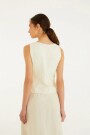 TOP CHALECO FLOR Beige